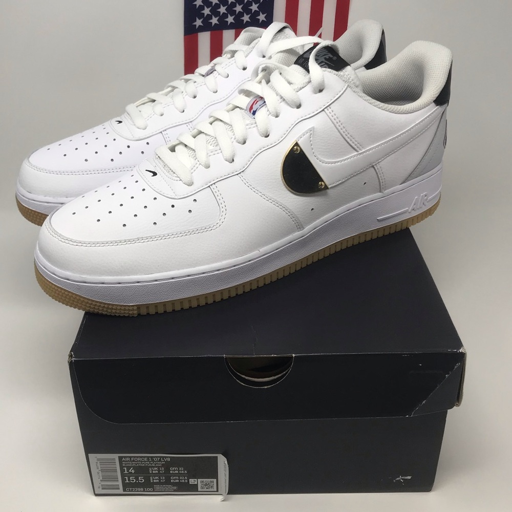 Nike Air Force 1 '07 LV8 NBA Platinum Men's Sz 14